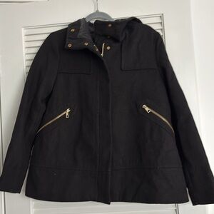 Zara hooded zip up coat Sz M